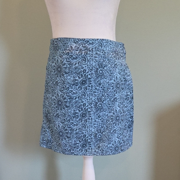 RipSkirt Hawaii Large Blue Paisley/Floral Wrap Skirt Quick-Dry Travel Size Large - Picture 2 of 11